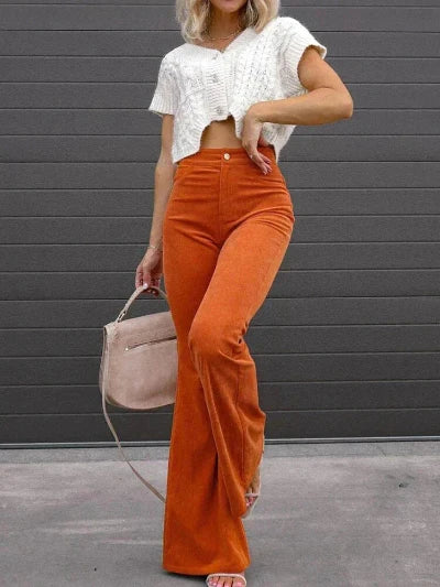 EB | Schmeichelnde Damen Bootcut Hose mit Hohem Bund und Bequemer Passform
