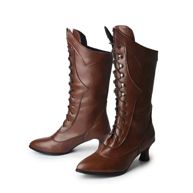 EB | Stiefeletten Damen - Strukturierter Schnitt mit Absatz