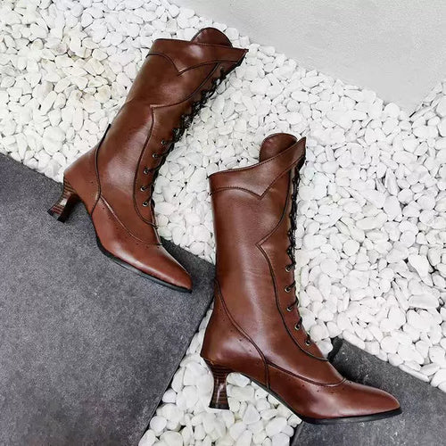 EB | Stiefeletten Damen - Strukturierter Schnitt mit Absatz