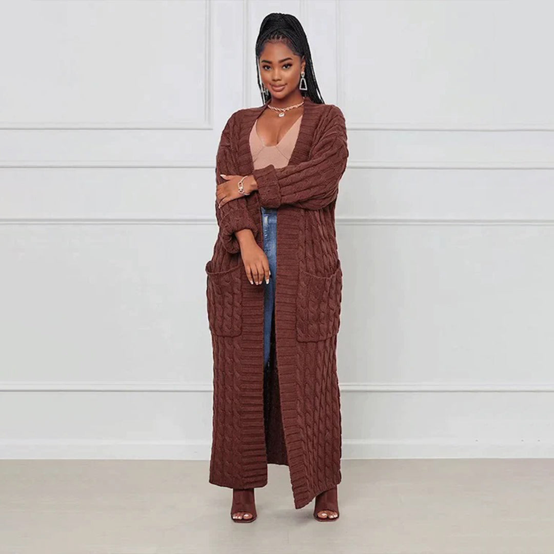 EB | Langer Cardigan Klassischer zeitloser Stil Ideal für den Winter
