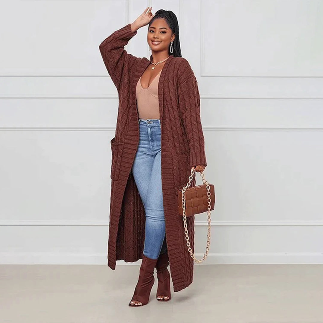 EB | Langer Cardigan Klassischer zeitloser Stil Ideal für den Winter