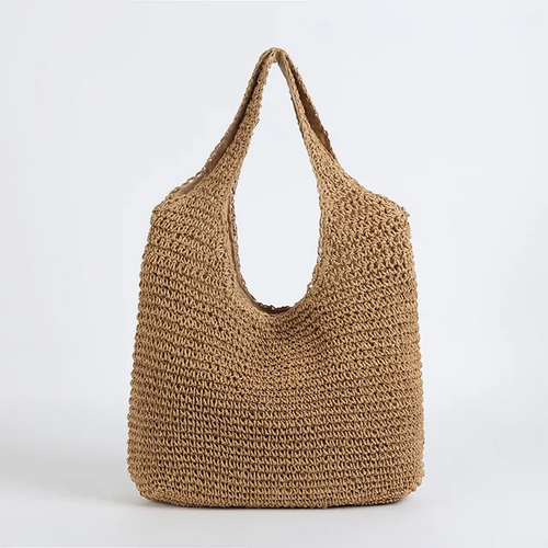 EB | Strohtasche Geflochtene Tasche Leicht & Strapazierfähig Lässige Sommertasche