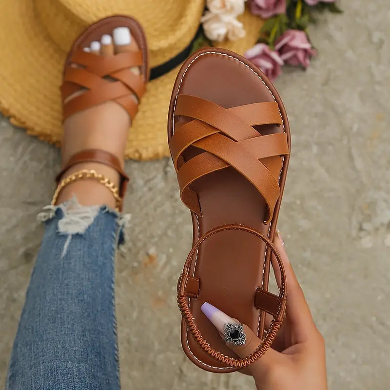EB | Sommer Römische Sandalen für Frauen mit Offener Zehe, Rutschfest und Elegant