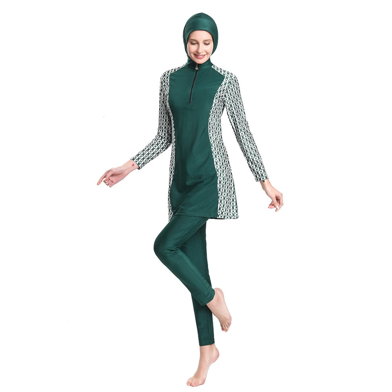 EB | Muslimische Frauen Bademode Burkini Bedruckter Badeanzug