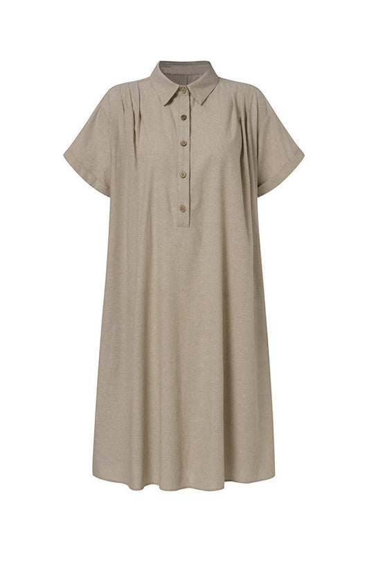 EB | Knopf Unten Baumwoll Strandkleid