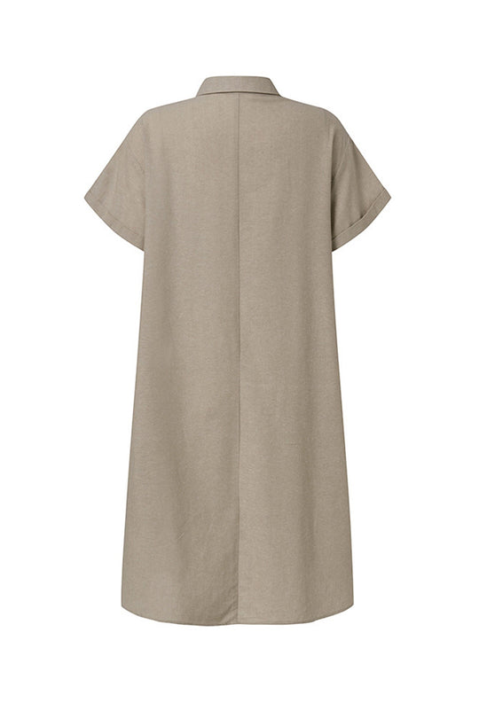 EB | Knopf Unten Baumwoll Strandkleid