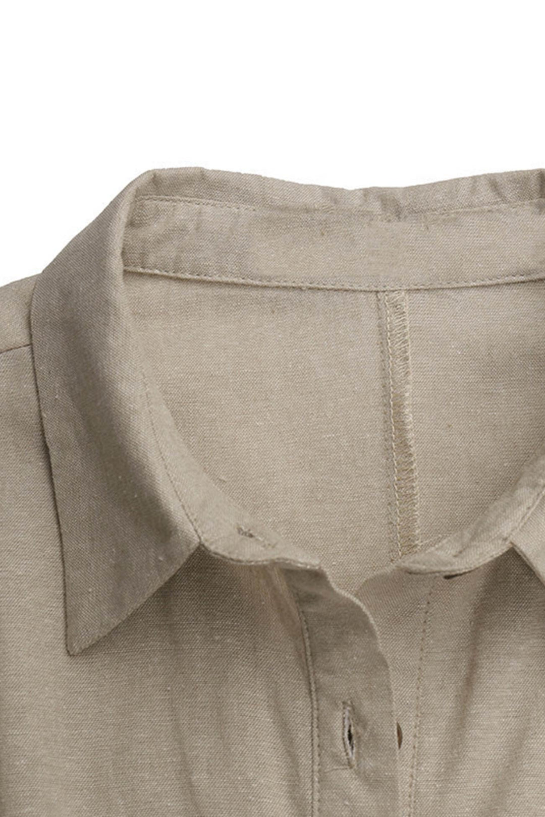 EB | Knopfverschluss Baumwoll-Leinen Strandkleid