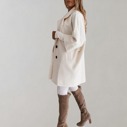 EB | Wintermantel mit Breitem Revers für Damen - Zweireihig