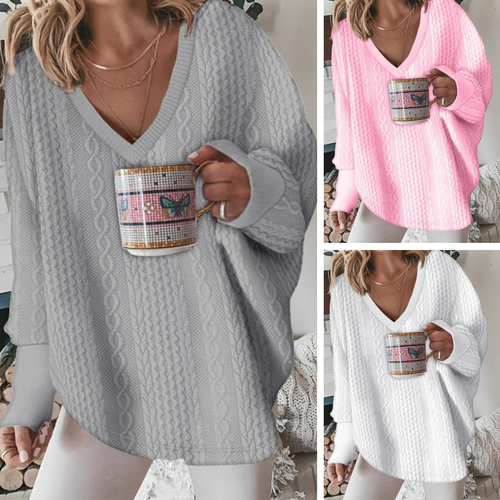 EB | Klassisches Sweatshirt mit V-Ausschnitt für Mühelosen Stil und Wärme