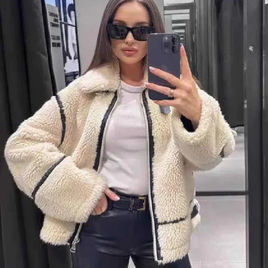 EB | Luxus Lamswollene Kurze Jacke