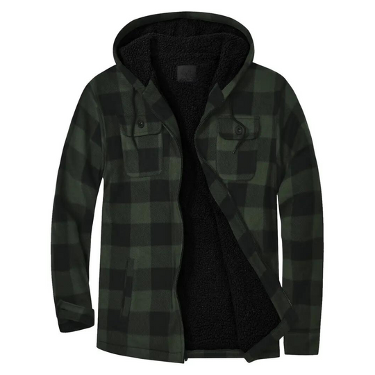 EB - Kariertes Herrenjacke mit Kapuze