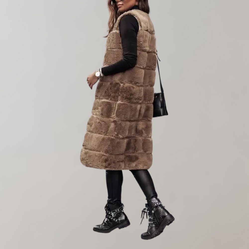 EB | Lange Winterjacke Weste für Frauen