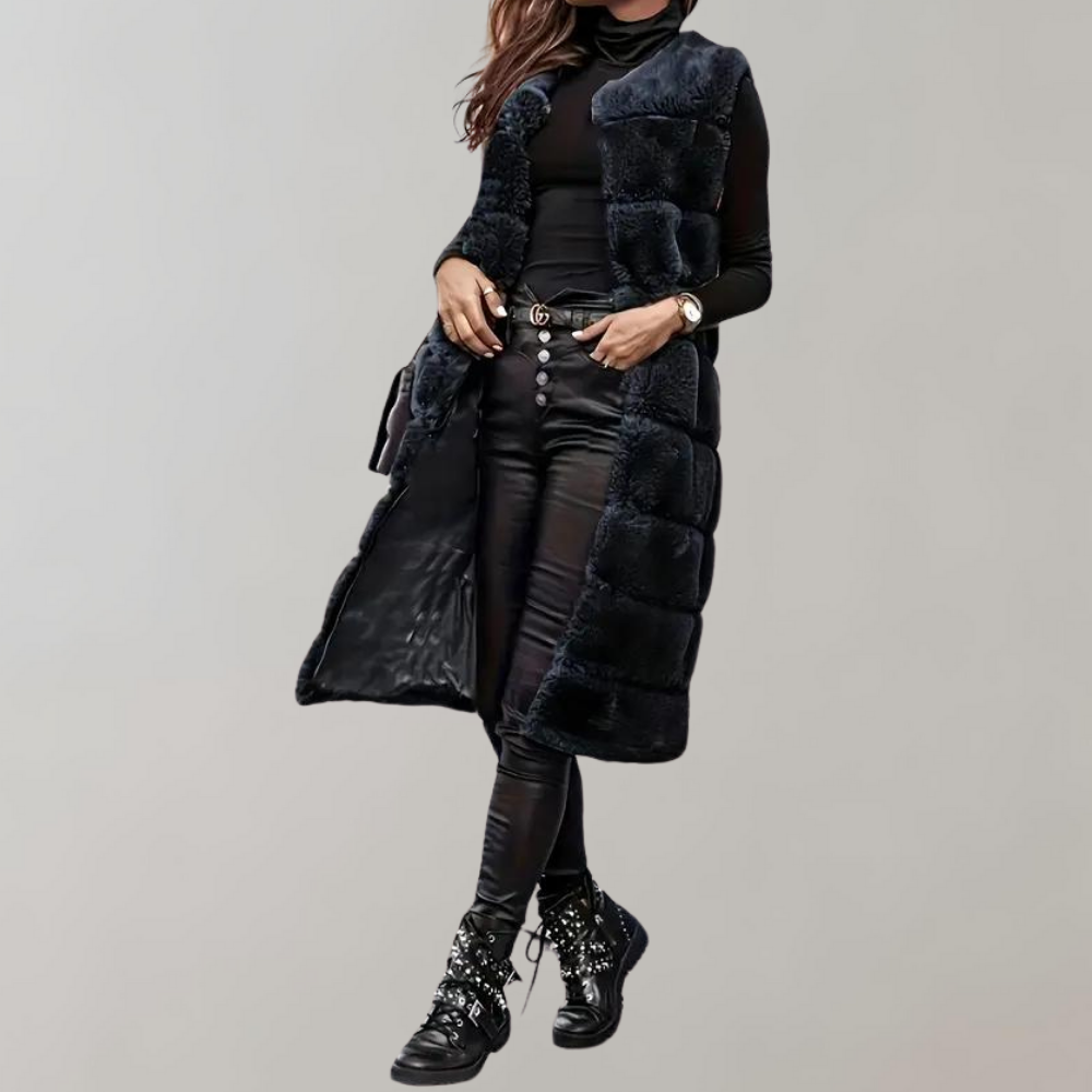 EB | Lange Winterjacke Weste für Frauen