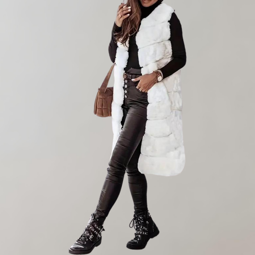EB | Lange Winterjacke Weste für Frauen