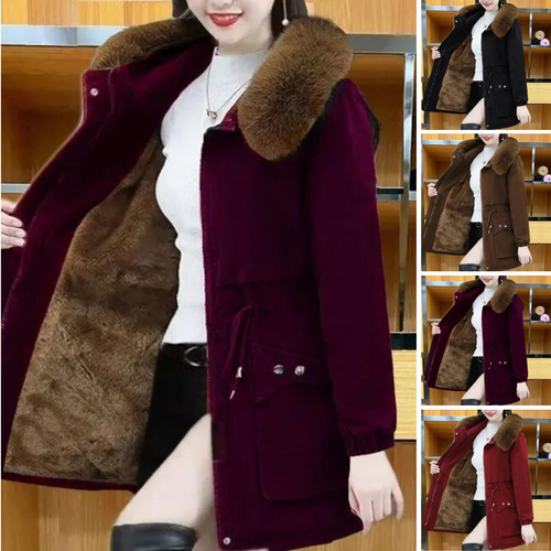 EB | Lässiger Winterparka mit veganem Pelz für Frauen Ideal für den Winter