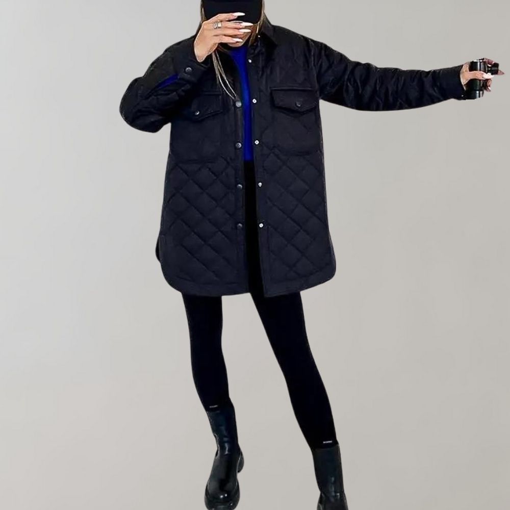 EB | Stilvolle lange Herbstjacke für Frauen
