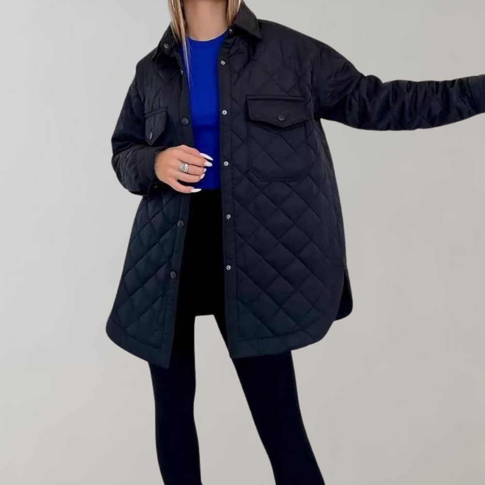 EB | Stilvolle lange Herbstjacke für Frauen