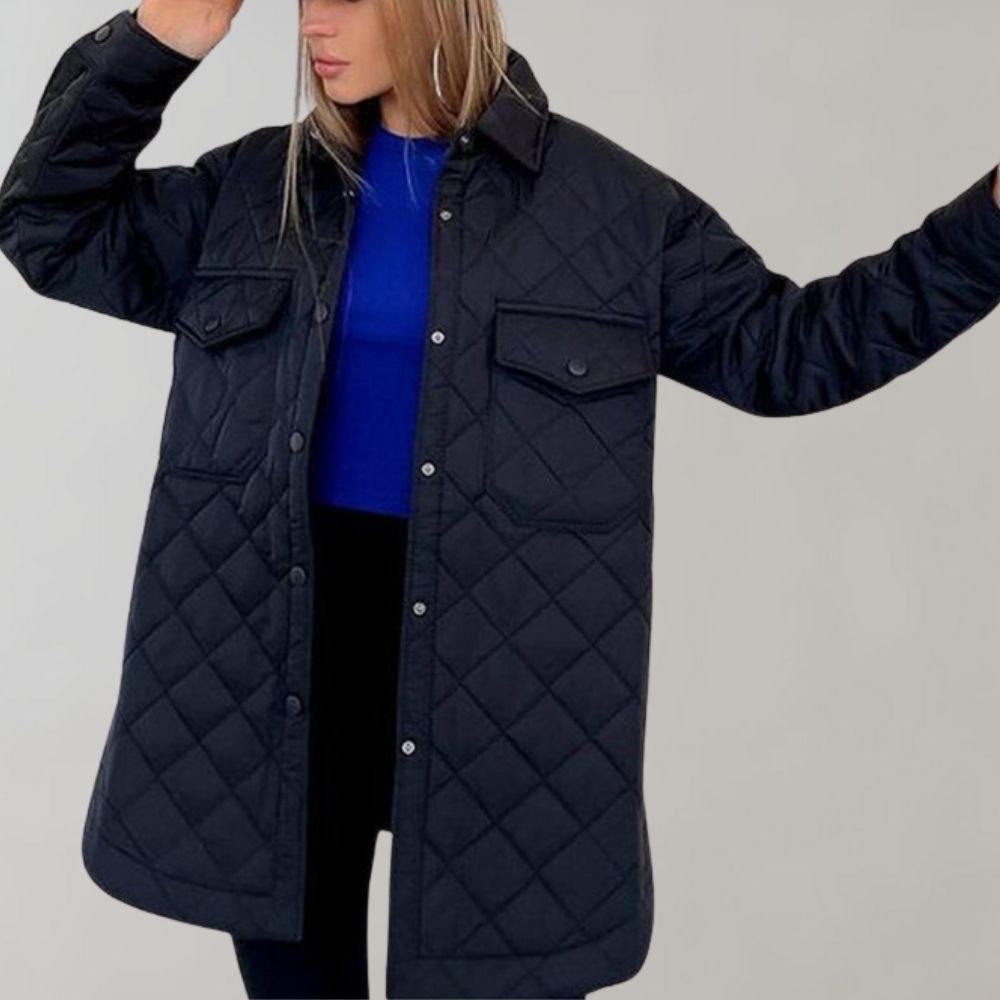 EB | Stilvolle lange Herbstjacke für Frauen