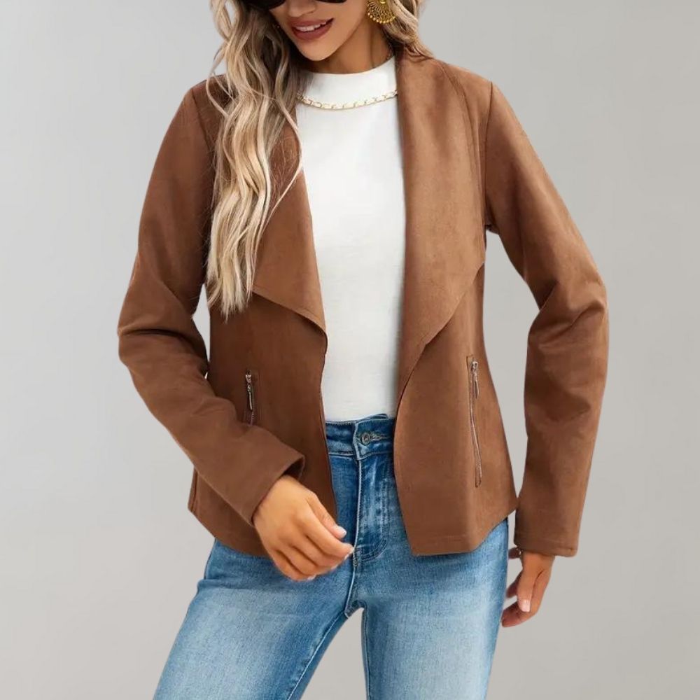 EB | Stilvolle Wildlederjacke für Frauen, perfekt für den Herbst