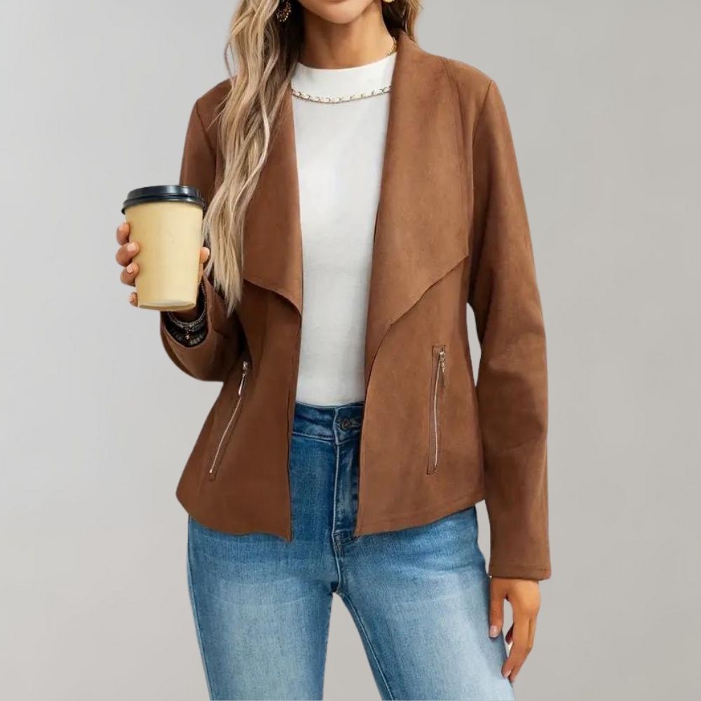 EB | Stilvolle Wildlederjacke für Frauen, perfekt für den Herbst