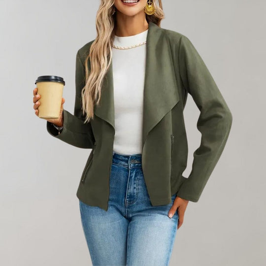EB | Stilvolle Wildlederjacke für Frauen, perfekt für den Herbst