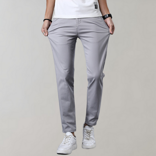 EB | Chinos Slim Fit Baumwollmischung Flache Front Business Lässig Stil