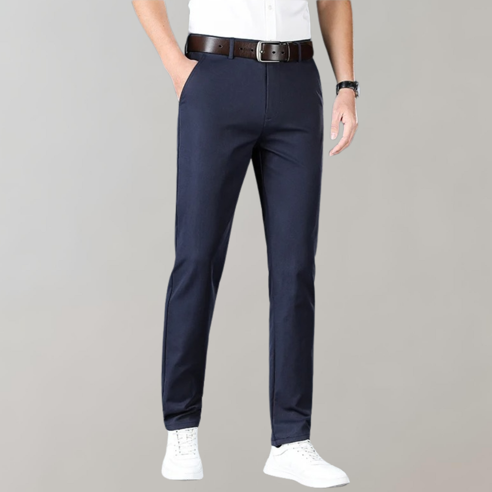 EB | Chinos Slim Fit Baumwollmischung Flache Front Business Lässig Stil
