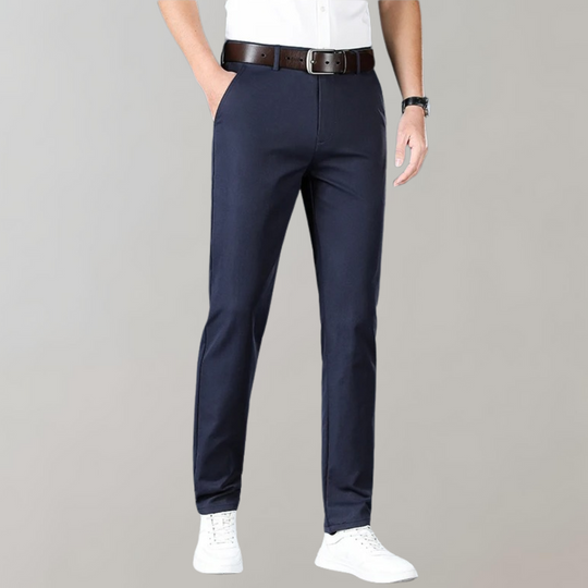 EB | Chinos Slim Fit Baumwollmischung Flache Front Business Lässig Stil