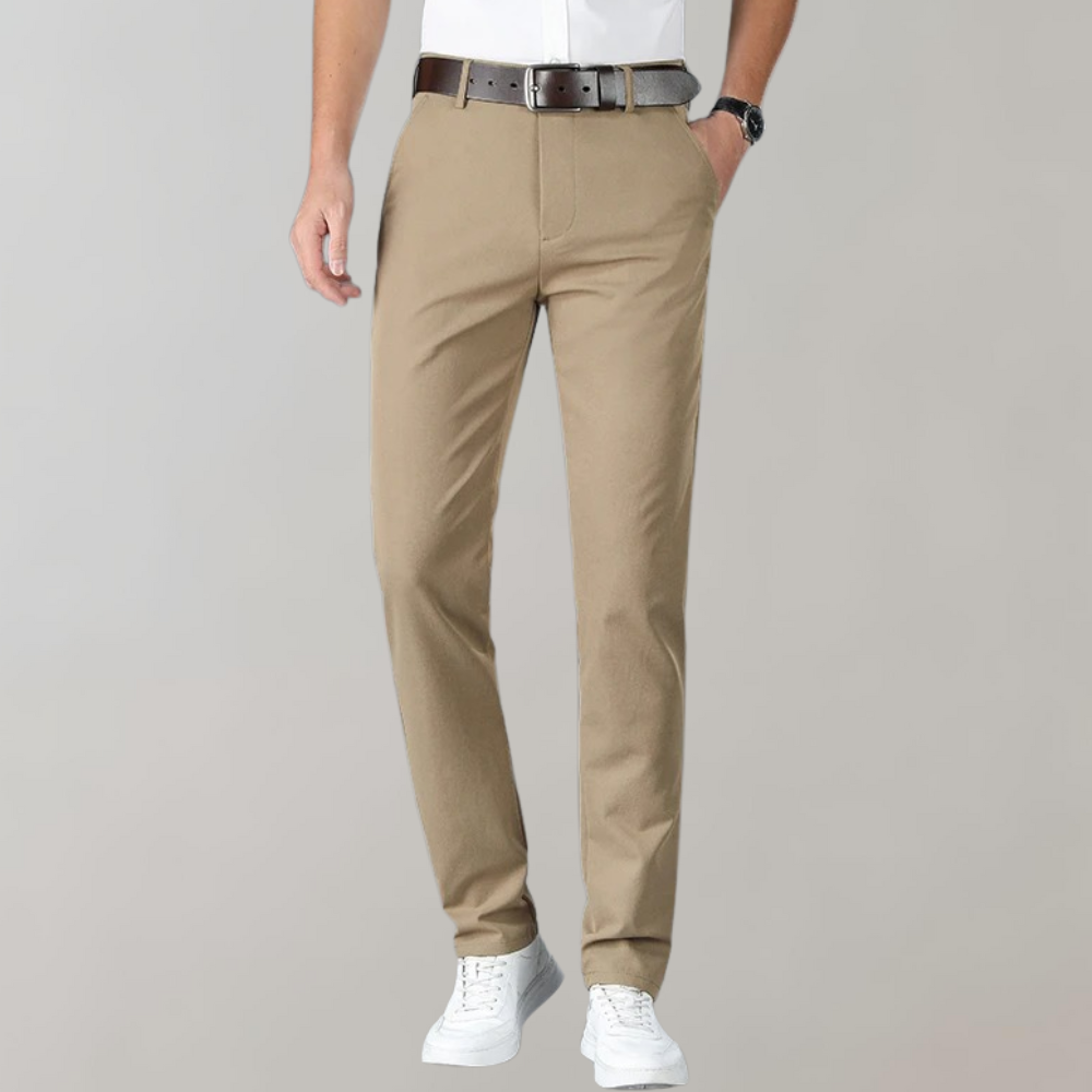 EB | Chinos Slim Fit Baumwollmischung Flache Front Business Lässig Stil