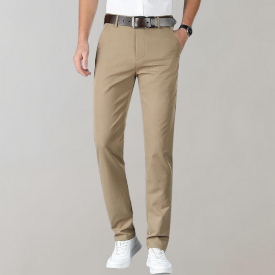 EB | Chinos Slim Fit Baumwollmischung Flache Front Business Lässig Stil