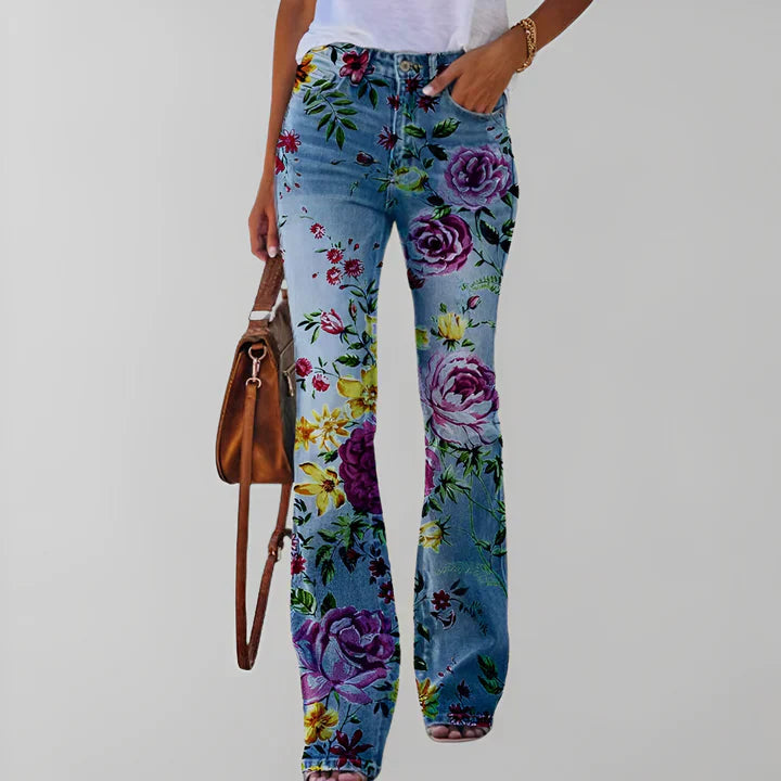 EB - Gerade jeans mit blumendruck