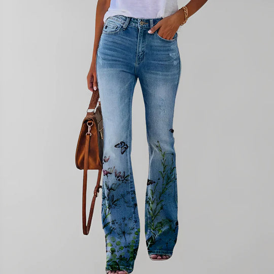 EB - Gerade jeans mit blumendruck