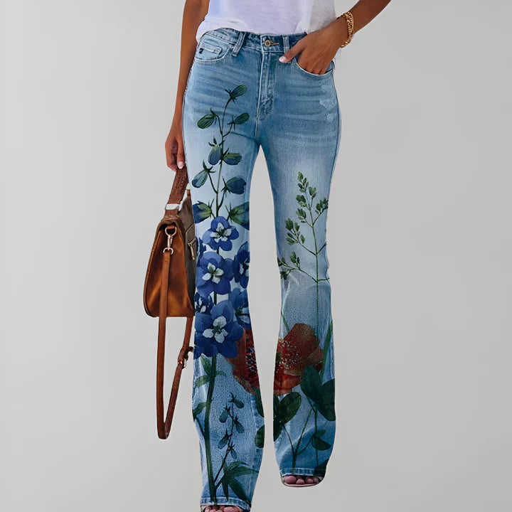 EB - Gerade jeans mit blumendruck