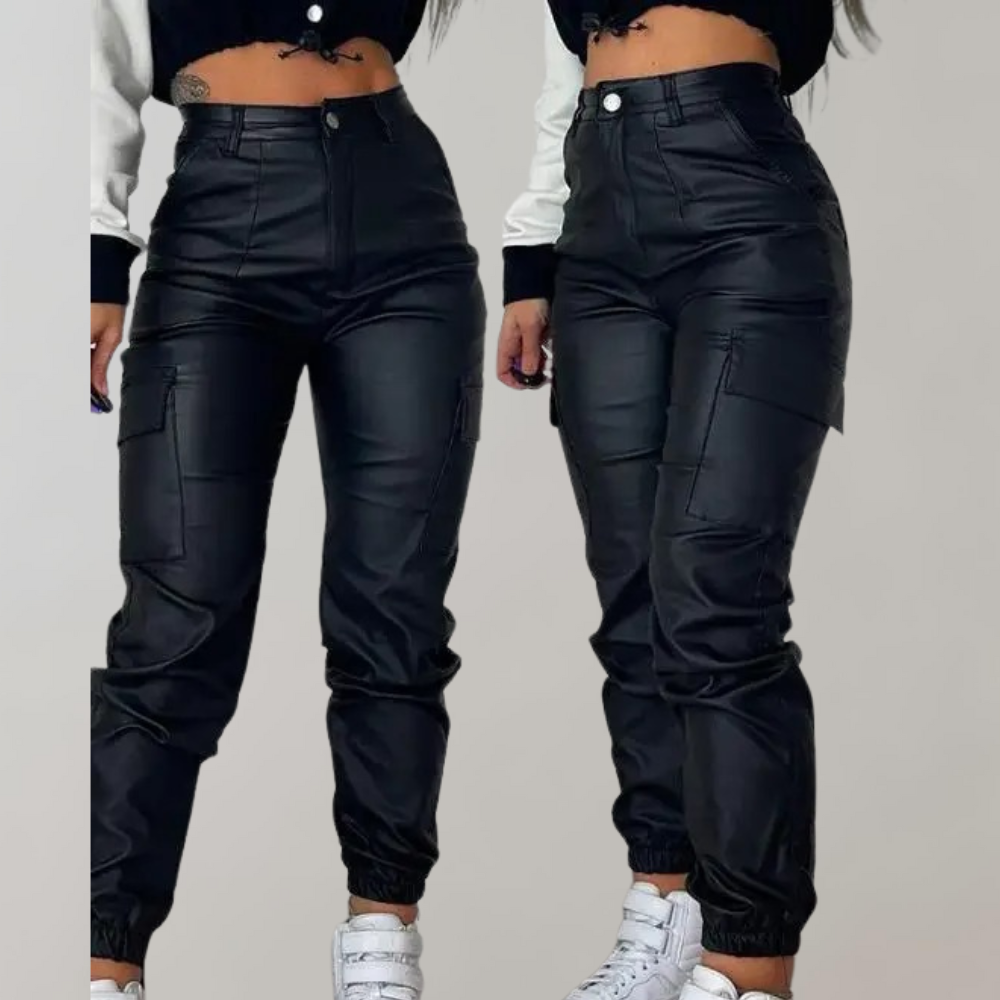 EB | Damen Cargo Hose mit Hoher Taille und Taschen