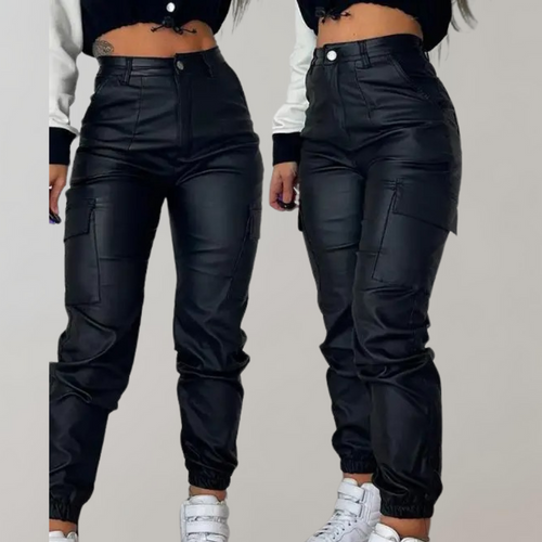 EB | Damen Cargo Hose mit Hoher Taille und Taschen