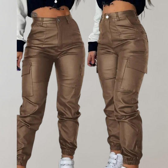 EB | Damen Cargo Hose mit Hoher Taille und Taschen