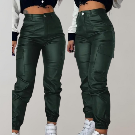 EB | Damen Cargo Hose mit Hoher Taille und Taschen