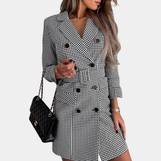 EB | Elegantes Blazer-Kleid mit Gürtel für Frauen