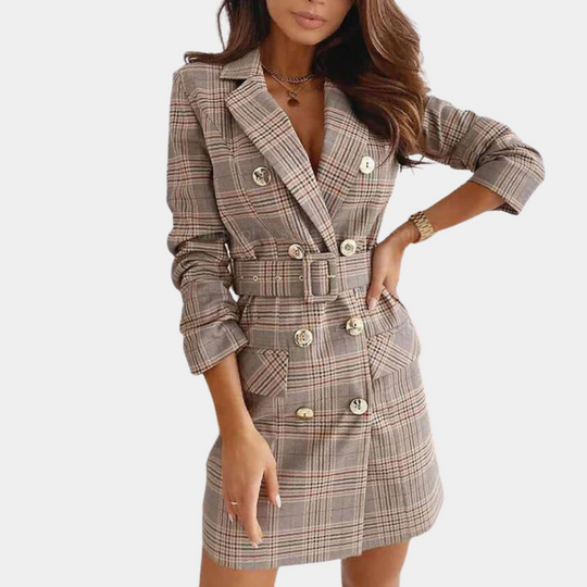 EB | Elegantes Blazer-Kleid mit Gürtel für Frauen