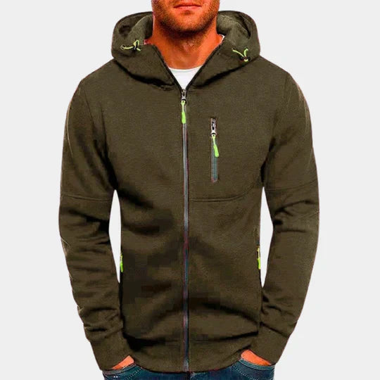 EB | Herren Sweatshirt mit Kapuze Und Reißverschluss