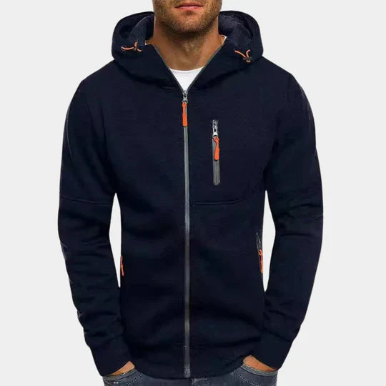 EB | Herren Sweatshirt mit Kapuze Und Reißverschluss