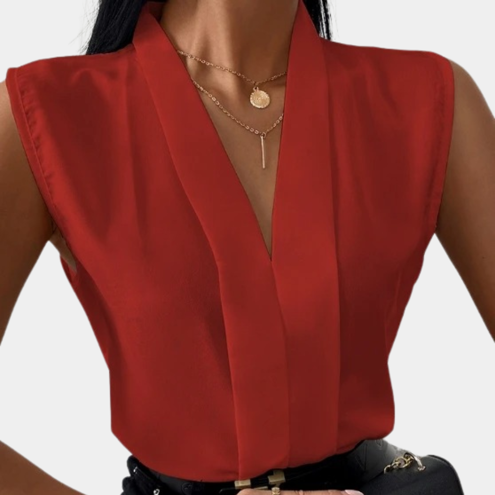 EBMode Bluse Mit V-Ausschnitt Für Damen