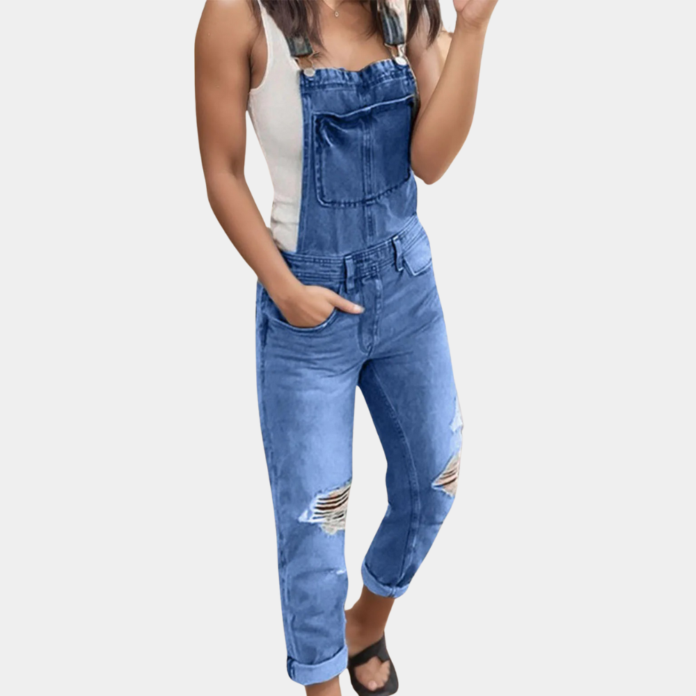 EB | Zerrissene Denim-Latzhose