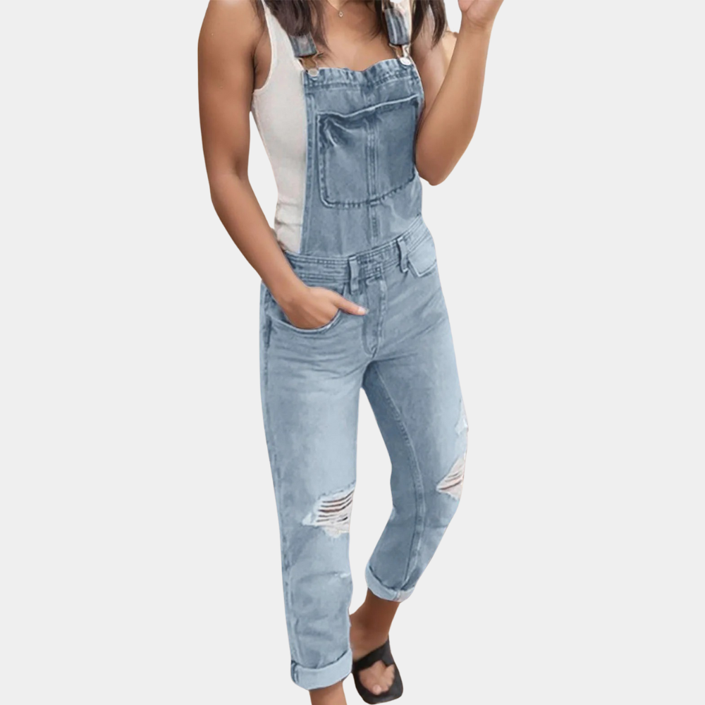 EB | Zerrissene Denim-Latzhose