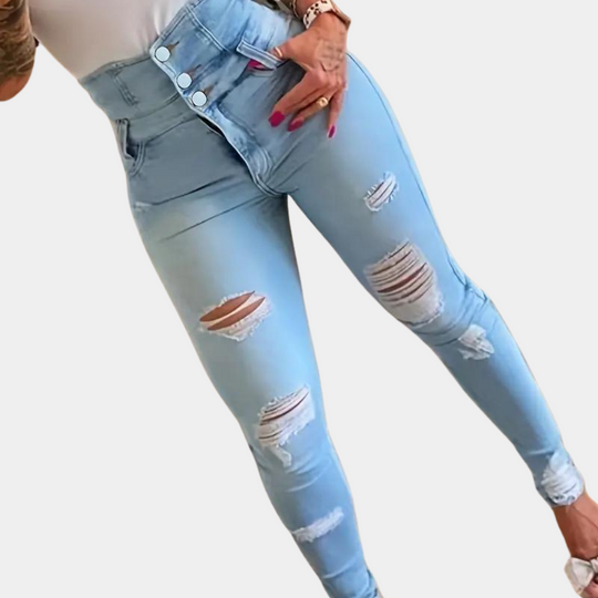EB | Zerrissene High Waist Jeans für Damen