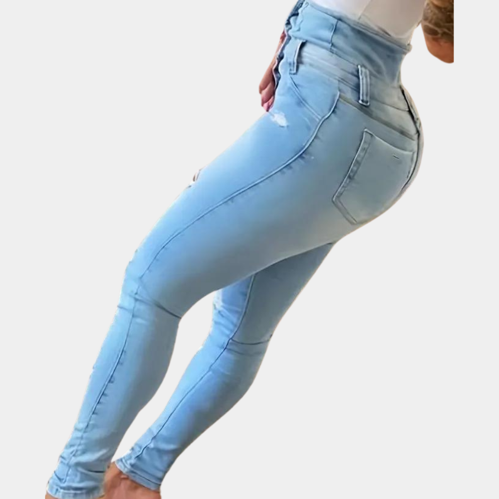 EB | Zerrissene High Waist Jeans für Damen