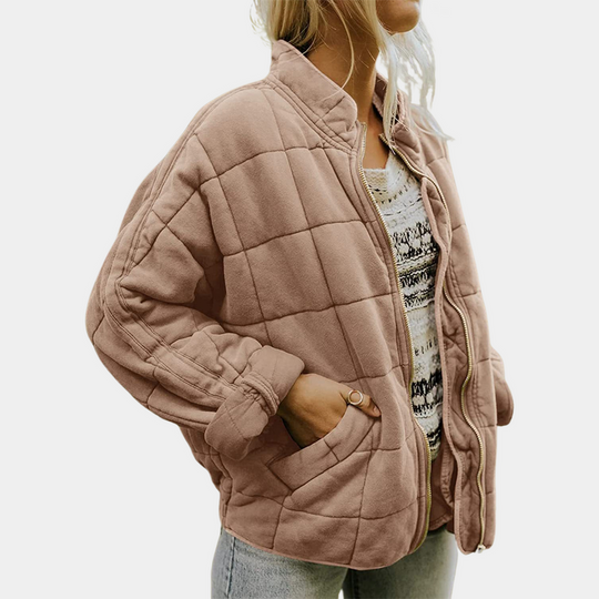 EB | Quiltete Zip up Jacke mit Seitentaschen