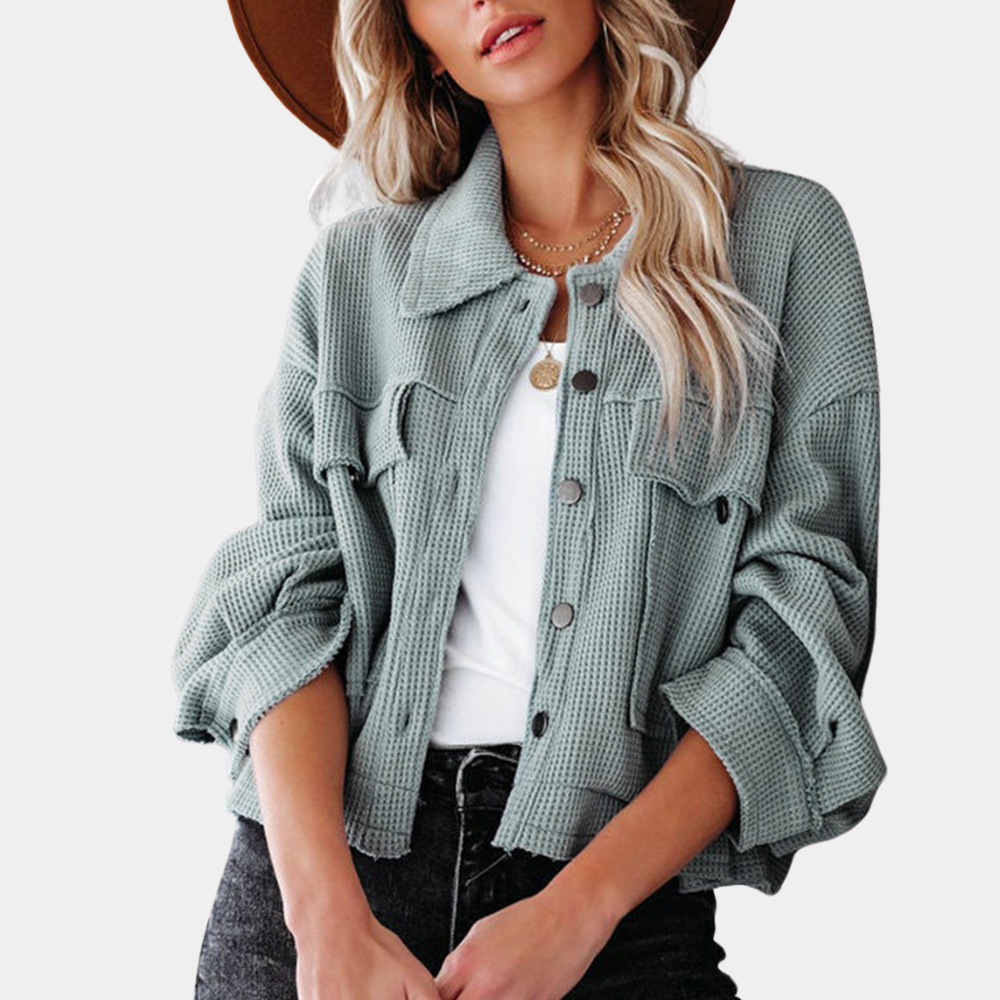 EB | Lässige Kurze Jacke Baumwolle Leicht und Trendy