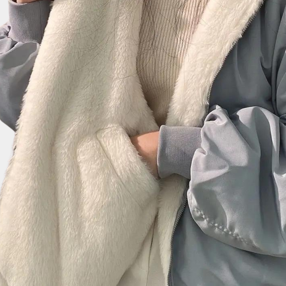 EB | Weiche Doppellagige Winterjacke mit Kapuze für Damen