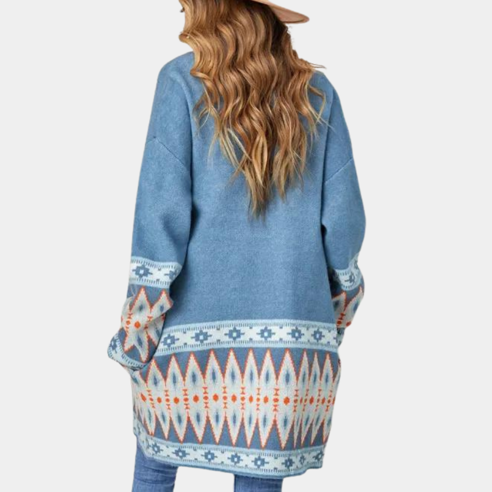 EB | Damen Boho Strickjacke Aus Weichem Material